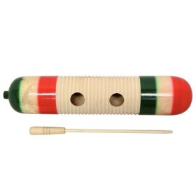 Guiro fa kaparóval, 2 hanglyukkal NAGY (33cm)