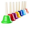 Hand Bells csengőkészlet - 8 db-os diatonikus színes harangok hangolva