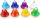 Hand Bells asztali csengőkészlet - 8 db-os diatonikus színes csengettyűk hangolva
