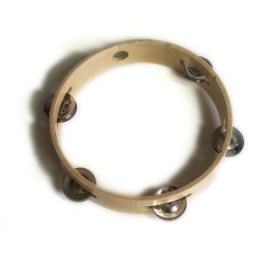 Csörgőkarika egysoros, fa 20 cm( natúr lakkozott fa)