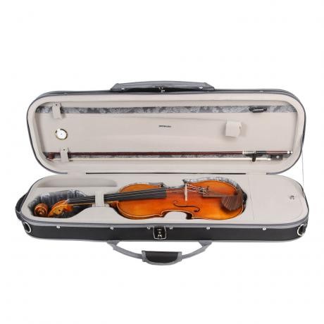 Hegedűtok szögletes kottazsebbel Paisley (fekete/szürke) 2 kg