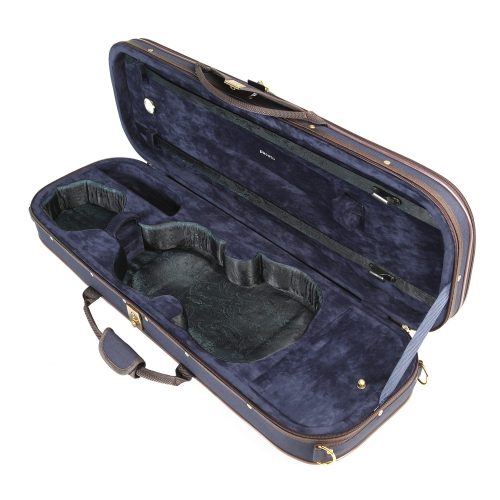 Hegedűtok szögletes kottazsebbel Paisley (kék) 2 kg