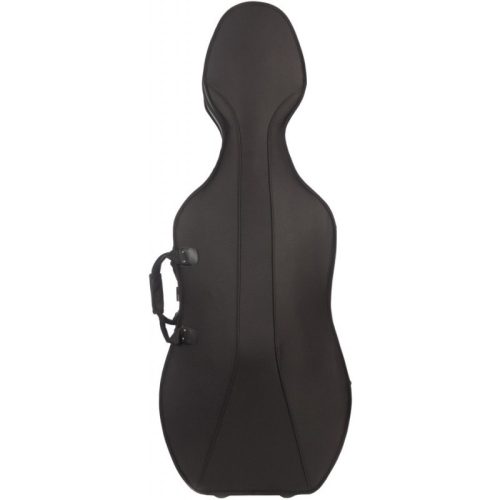 Cselló félkemény tok 4/4 fekete/bézs, kerékkel; 3,4kg