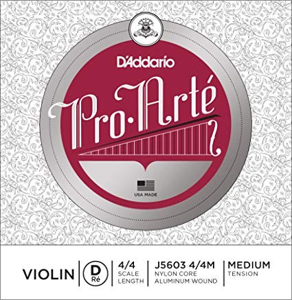 Hegedűhúr D'addario Pro Arte D (perlon, alubev.) medium