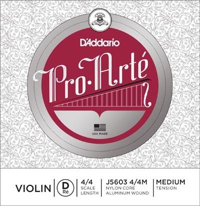 Hegedűhúr D'addario Pro Arte D (perlon, ezüstbev.) medium
