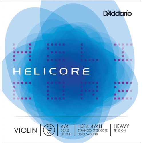 Hegedűhúr D'addario Helicore G heavy (acél, fonott ezüstbev.)