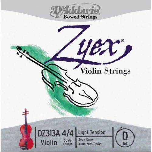 Hegedűhúr D'addario Zyex D (perlon, alubev.) medium