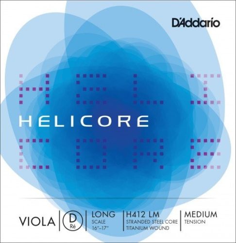 Brácsahúr D'addario Helicore D hosszú (acél, fonott titánbev.) medium