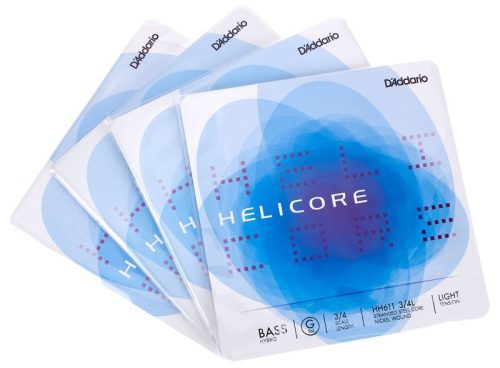 Bőgőhúr D'addario Helicore 3/4 készlet Hybrid medium