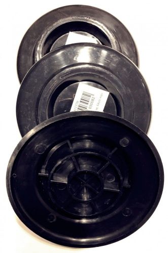 Zongora láb alátét, műanyag, fekete nagy tányér (1db)