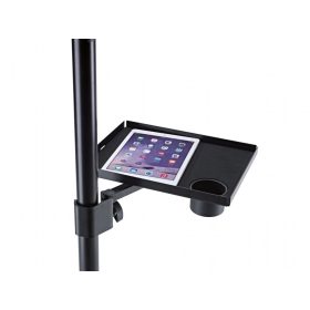   K&M tálca kottaállványra, Ipad / tablet+ pohártartó, fekete