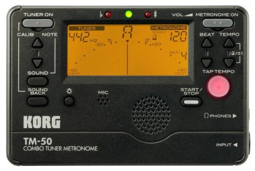 Korg TM-50 metronóm és hangoló fekete; hangológép metronómmal
