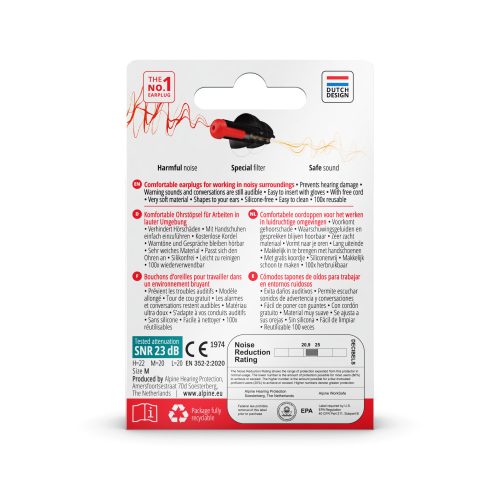 Alpine füldugó Worksafe Munkához