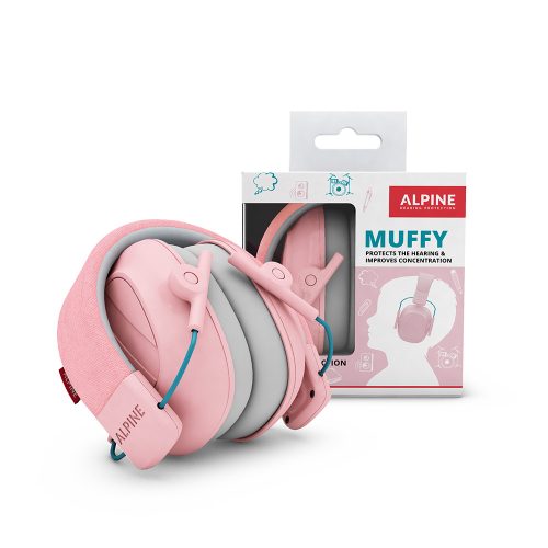 Alpine füldugó Muffy gyermek hallásvédő fültok pink, 5-16 éves korig