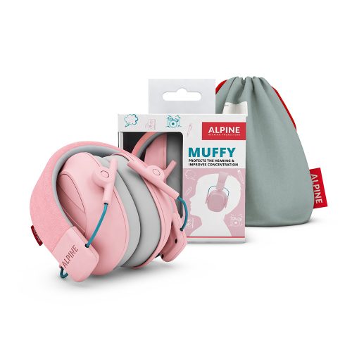 Alpine füldugó Muffy gyermek hallásvédő fültok pink, 5-16 éves korig