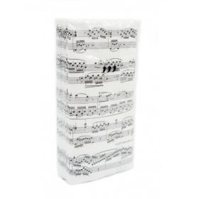 Papírzsebkendő színes, kottamintás