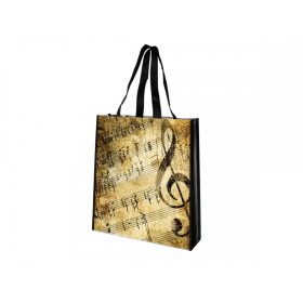 TÁSKA (kemény anyagból) beige violinkulcsos kottás