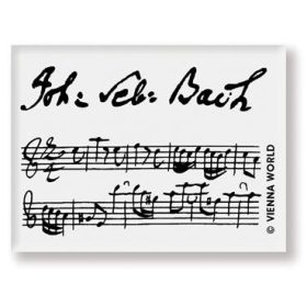   Radír szögletes, zeneszerzők kottával 3 db-os készlet (Bach, Mozart, Beethoven)