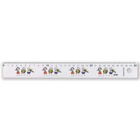   Hangjegyes vonalzó, 30cm / Little Philharmonics- vidám figurákkal