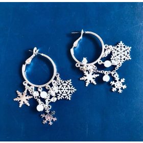Fülbevaló, hópehely - nagyobbak