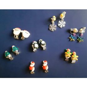   Zenei fülbevaló, többféle (színes hangjegy, violinkulcs, karácsonyi)