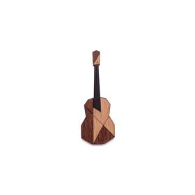   Zenei kitűző gitár alakú, fa (juhar, mahagóni, bükk 18x50 mm)