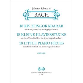   Bach J.S.: 18 kis zongoradarab A.M.Bach füzetéből (zongora) - kotta