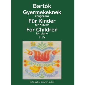   Bartók Béla: Gyermekeknek II. - régebbi 3 -4. (zongora) - kotta