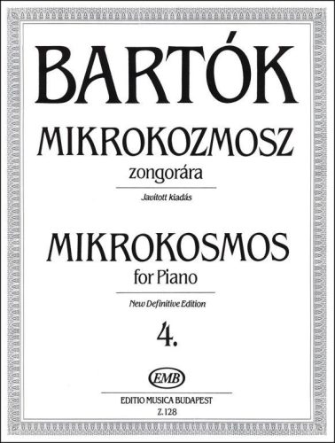 Bartók Béla: Mikrokozmosz 4. (zongora) - kotta