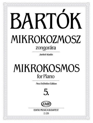 Bartók Béla: Mikrokozmosz 5. (zongora) - kotta