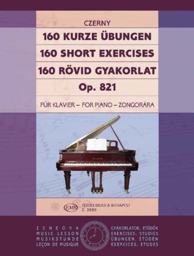 Czerny: 160 rövid gyakorlat op. 821 (zongora) - kotta