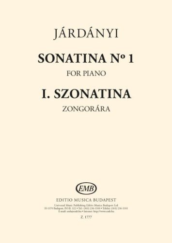 Járdányi Pál: I. szonatina (zongora) - kotta