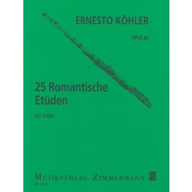 Köhler: 25 Romantikus etüdök fuvolára (fuvola) - kotta