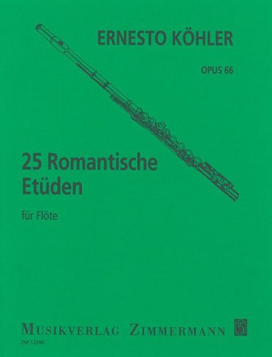 Köhler: 25 Romantikus etüdök fuvolára (fuvola) - kotta