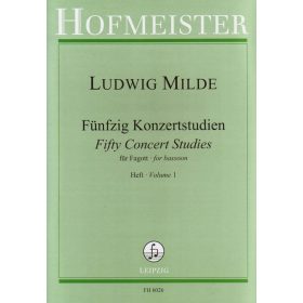 Milde: Fifty concert studies 1 (fagott) - kotta