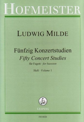 Milde: Fifty concert studies 1 (fagott) - kotta