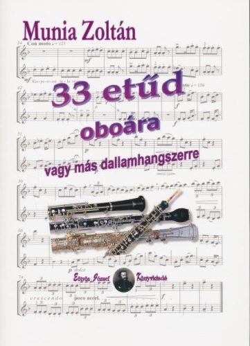 Munia Zoltán: 33 etűd oboára (oboa) - kotta