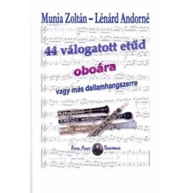 Munia Zoltán: 44 válogatott etűd oboára (oboa) - kotta
