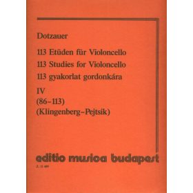   Dotzauer: 113 gyakorlat gordonkára (86-113)(cselló/gordonka) - kotta