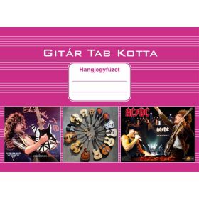 Hangjegyfüzet /kottafüzet gitár tab A/5 fekvő