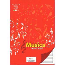 Hangjegyfüzet /kottafüzet Musica A/4 álló piros