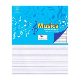   Hangjegyfüzet /kottafüzet +szövegvonallal Musica A/5 fekvő kék