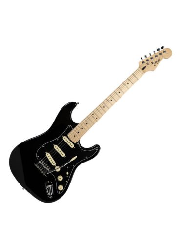 Flight EST11 V2 BK elektromos gitár stratocaster, juhar-nyárfa, igényes kezdő, fekete