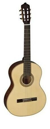 La Mancha Opalo SX klasszikus gitár, nylonhúros - tömör fenyő, mahagóni, magasfényű