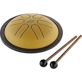   Meinl mini acél nyelvdob/tongue drum, arany, 6 hang, 15 cm (huzat+ütő)