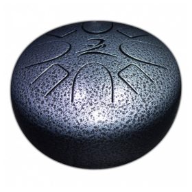   Zefiro nyelvdob, 8 hang, Handpan, E-moll, 22 cm, 440 Hz, piros/kék (huzat+ütő)