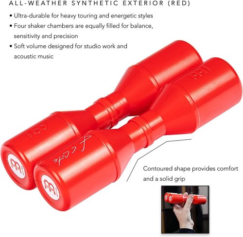 Meinl shaker/ csörgő, stúdió, L.Conte széria, piros (pár)