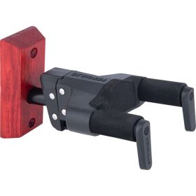 Hercules fali önzáródó gitártartó, vörös fa alap