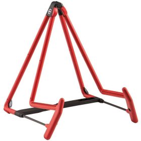   K&M Heli 2 - gitárállvány, gitártartó ,összecsukható, pengetővel, piros