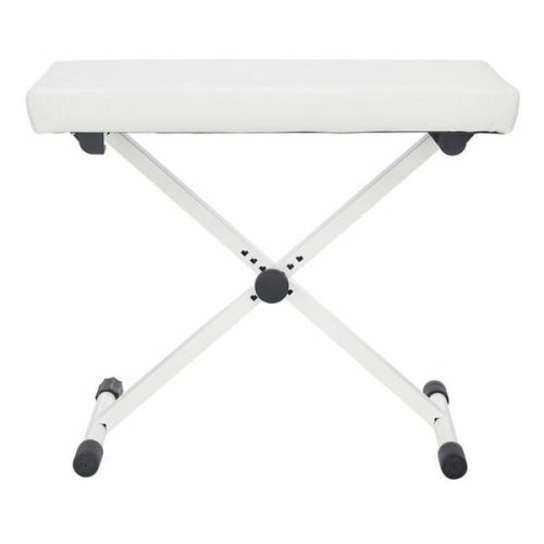 K&M  zongorapad, zongoraszék, fém x-láb, fehér
